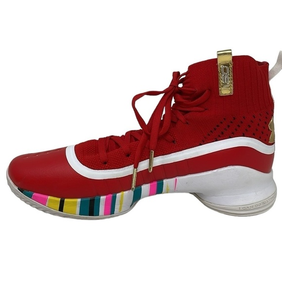 Under Armour Shoes Men’s 10 Steph Curry Chinese New Year Basketball High Tops - Picture 8 of 11